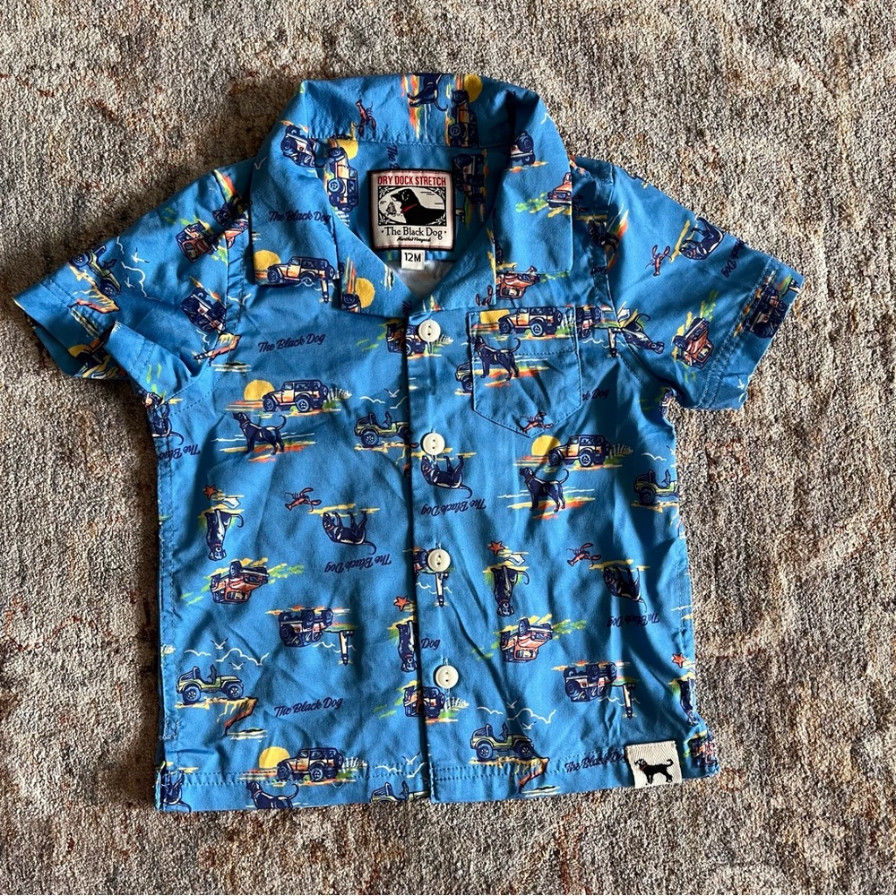 BABY: The Black Dog Blue Print Shirt
